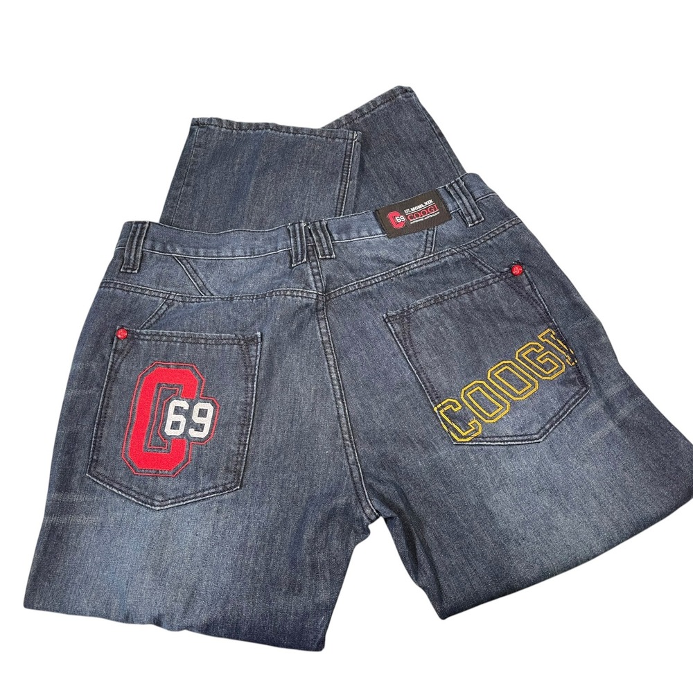 Vintage Coogi 38x32 Jeans 1969 Straight Leg Streetwear Y2K Hip Hop Baggy